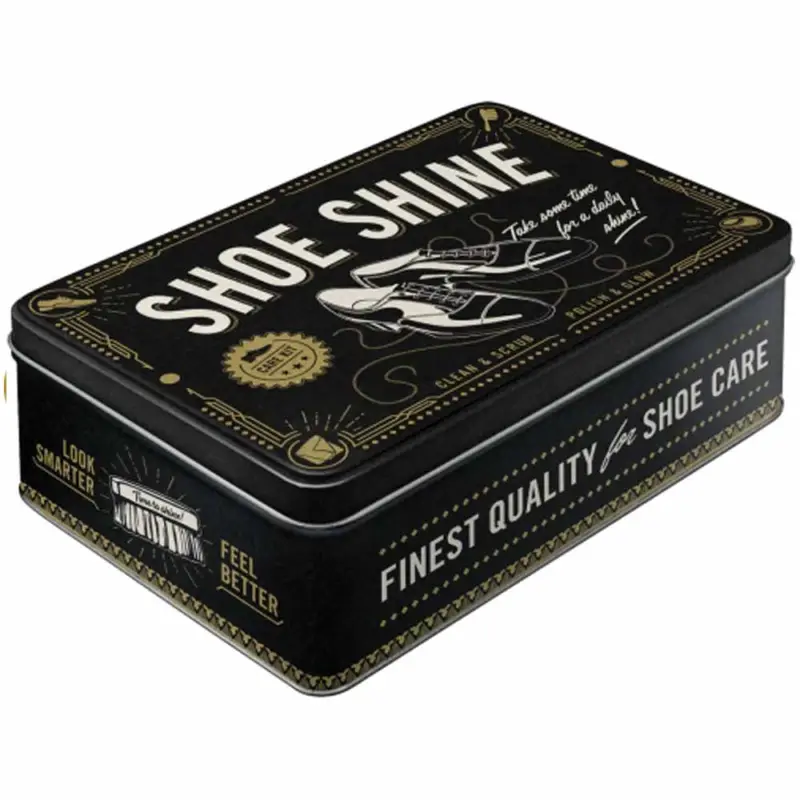 Platt plåtburk Shoe shine Expressleverans