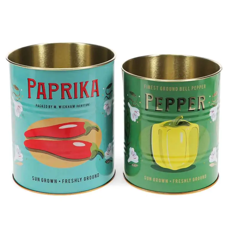 Kruka / plåtburk 2 pack Paprika and pepper Utförsäljning