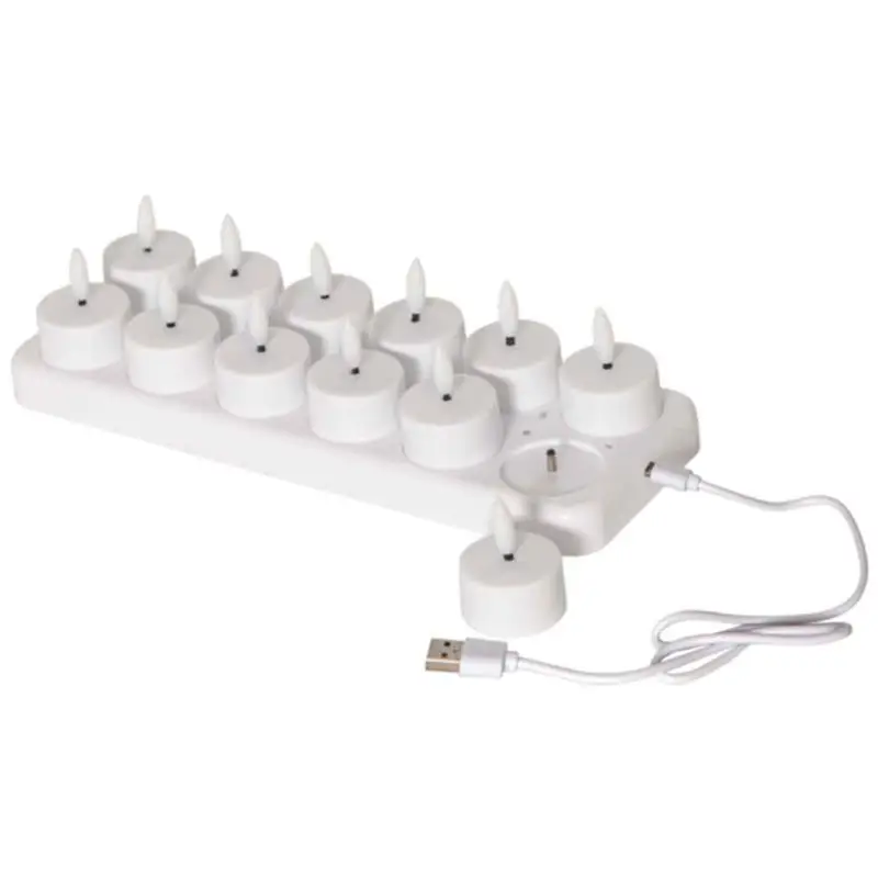 Beställ nu LED uppladdningsbara värmeljus 12-pack