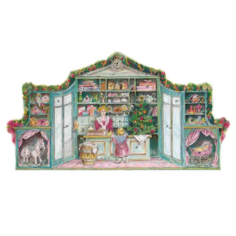 Gammaldags Adventskalender 3D Handelsbod Trygg betalning