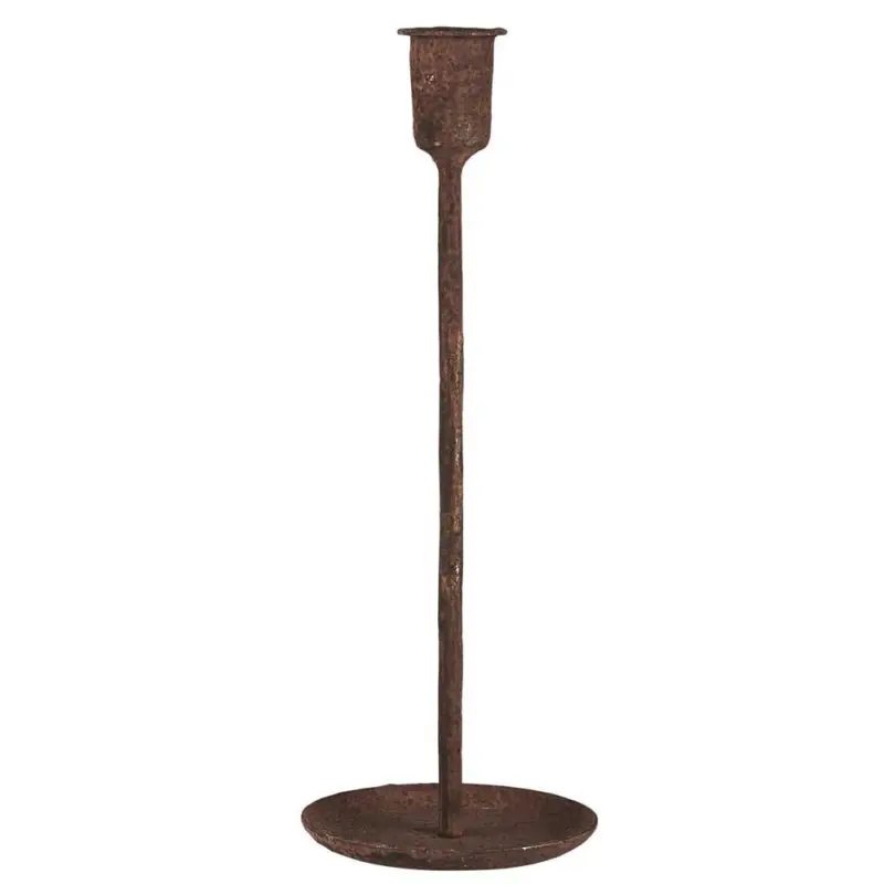 Outlet Ljusstake rostig i järn 28,5 cm
