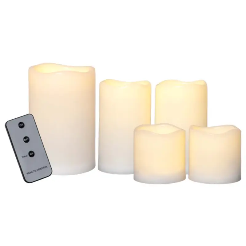 Sänkt pris LED blockljus 5 pack med fjärrkontroll