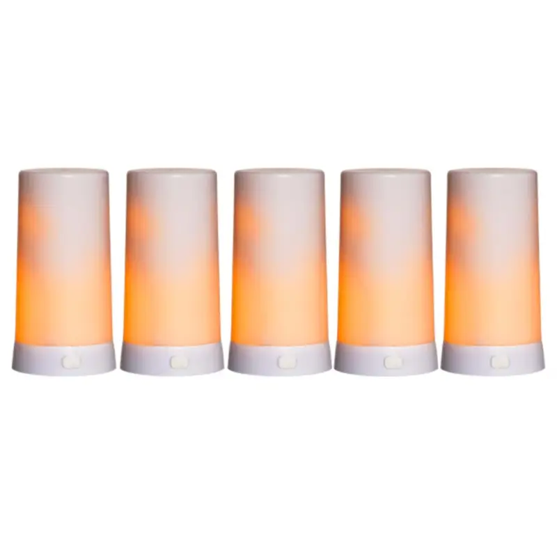 Rea Uppladdningsbara ledljus med USB med laddare 5 set