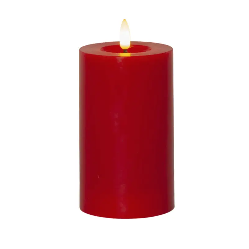 Led Blockljus flytande vax Röd 15 cm Bästa pris