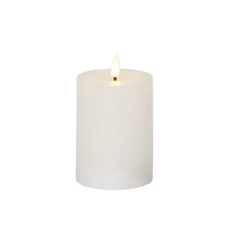 Fynd Led Blockljus flytande vax Vit 12,5 cm