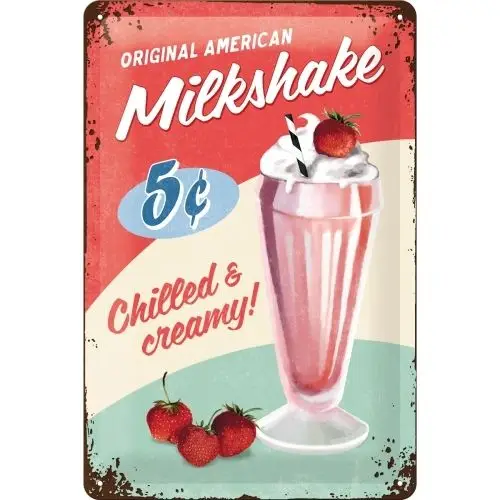 Nyhet Original milkshake skylt 20x30cm