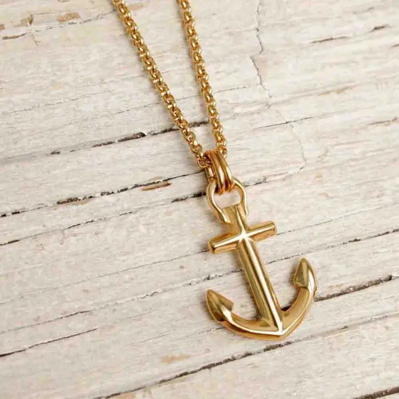 Kundfavorit Marint Ankarhalsband Anchors´s aweigh Guld