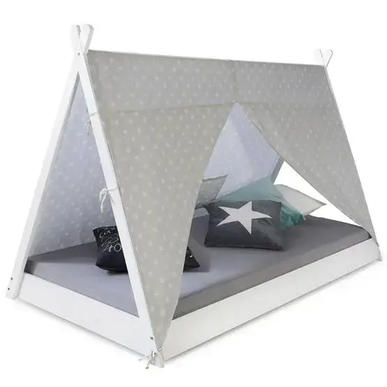 Outlet Vit hussäng tipi med gardin 90×200