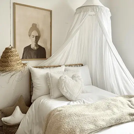 Boho twist vit sänghimmel, Cotton & Sweets Säker betalning