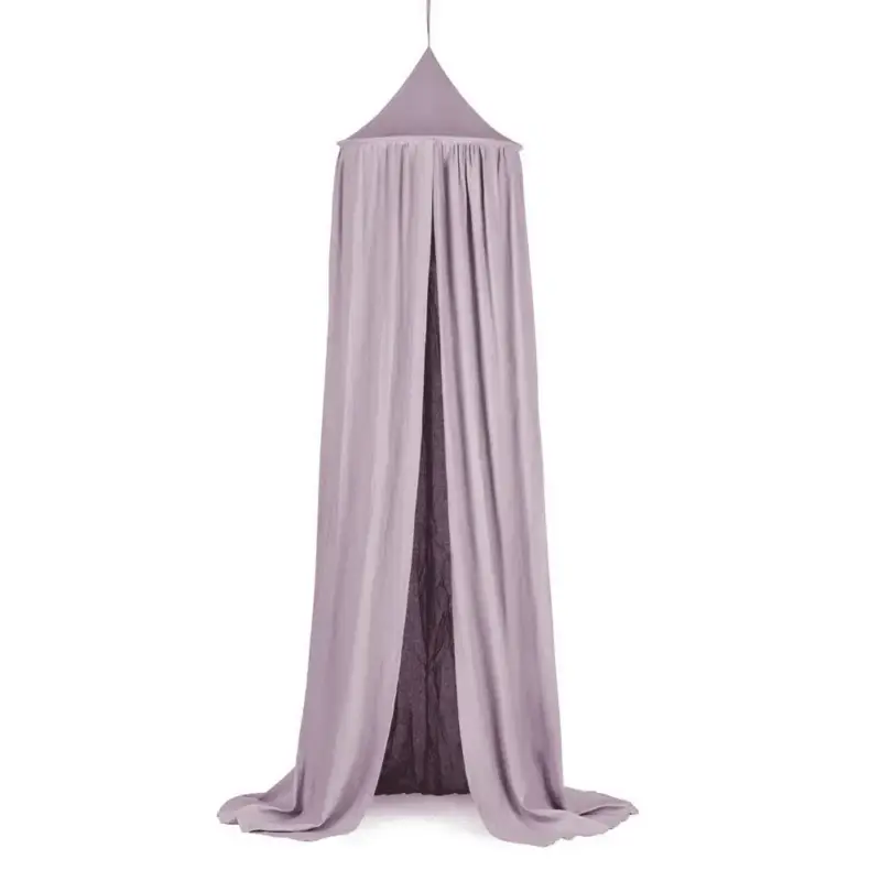 Begränsat antal Mauve sänghimmel i linne till barnrummet, Cotton&Sweets