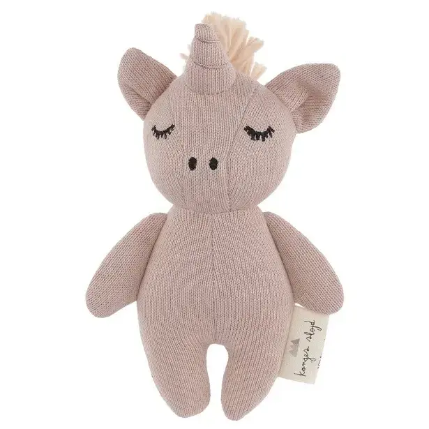 Begränsat erbjudande Konges Sløjd, skallra leksak, Mini unicorn fawn rose