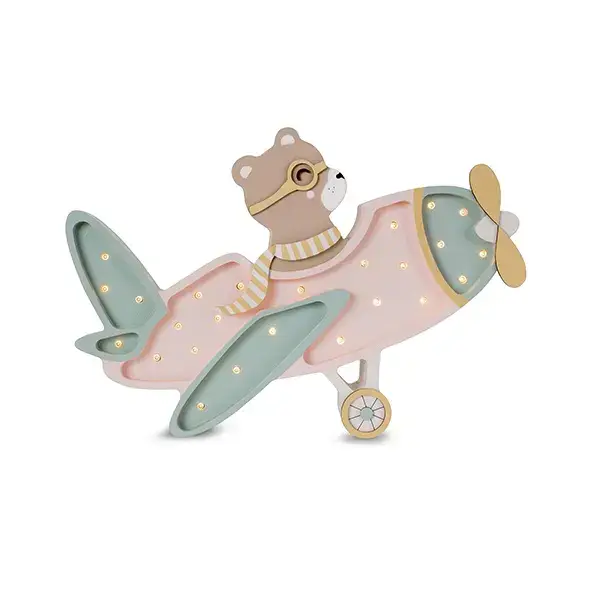 Premium Little Lights, Nattlampa till barnrummet, Vintage flygplan Candy