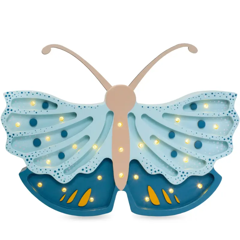 Rabatt Little Lights, Nattlampa till barnrummet, Fjäril Daisy Blue