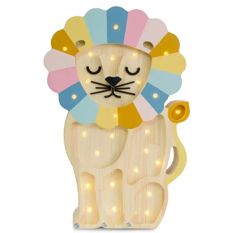 Endast denna vecka Little Lights, Nattlampa till barnrummet, Lejon rainbow retro