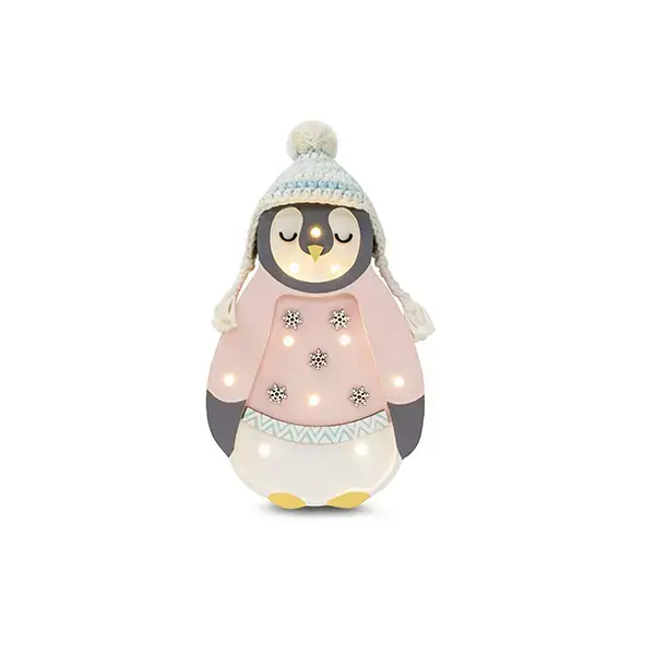 Lågt pris Little Lights, Nattlampa till barnrummet, baby pingvin pink