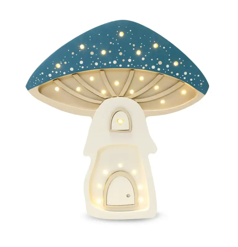 Little Lights, Nattlampa, Mushroom House, Night Blue Handla nu
