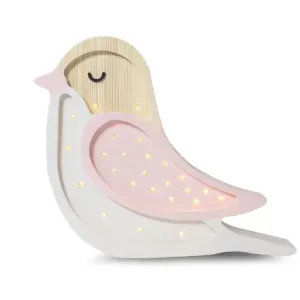 Little Lights, Nattlampa till barnrummet, Stor fågel Strawberry Cream Kampanjpris