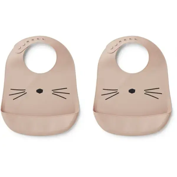 Fynd Liewood, Tilda silikon haklapp 2-pack, cat rose