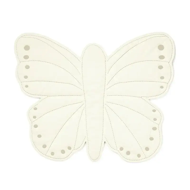 Cam Cam, lekmatta i bomull Butterfly, Off white Sista chansen