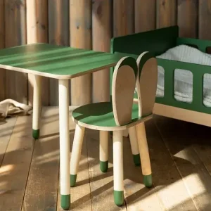 Möbelset kaninstol med bord, khaki Snabb frakt
