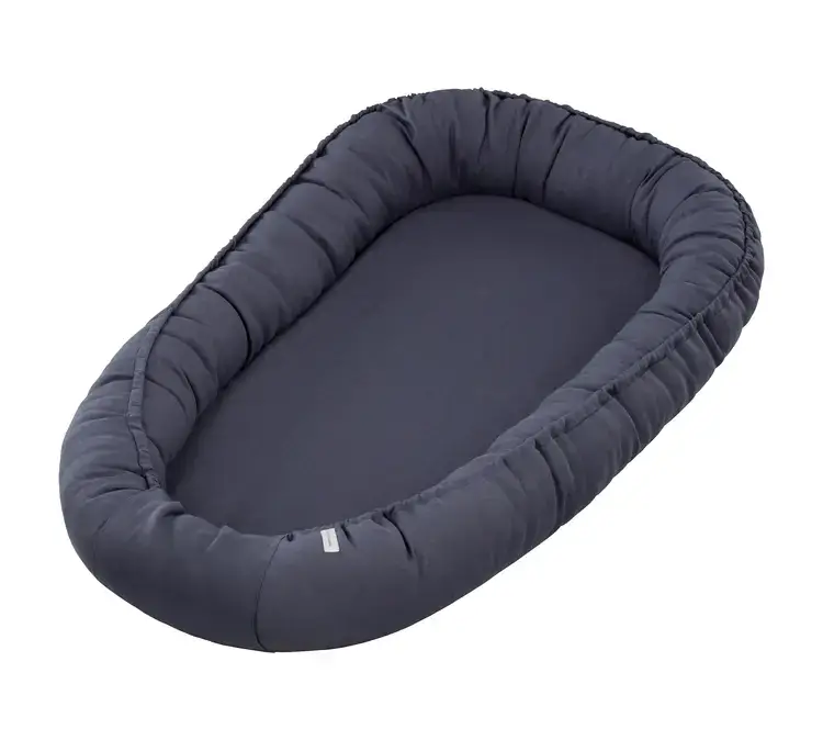 Extra rabatt Cotton & Sweets, denim klassisk babynest i 100 % linne