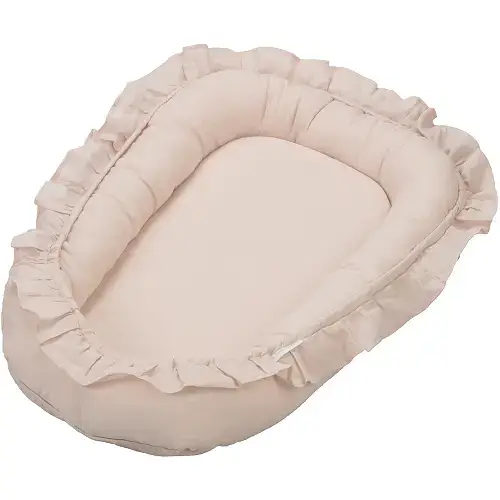 Cotton & Sweets, puderrosa babynest i 100 % linne Kundfavorit