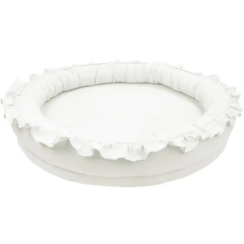 Cotton & Sweets vit junior nest i 100% linne Säker betalning