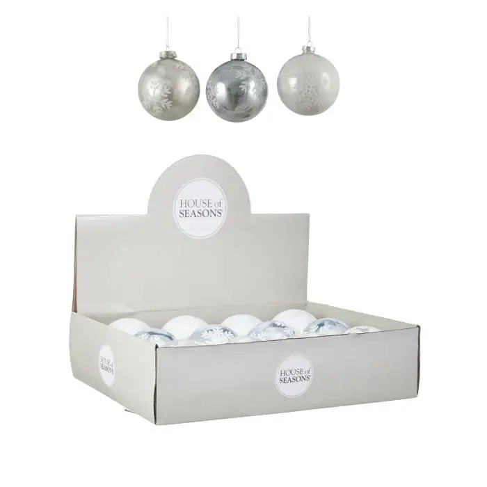 Julkulor silver eller vit Billigare