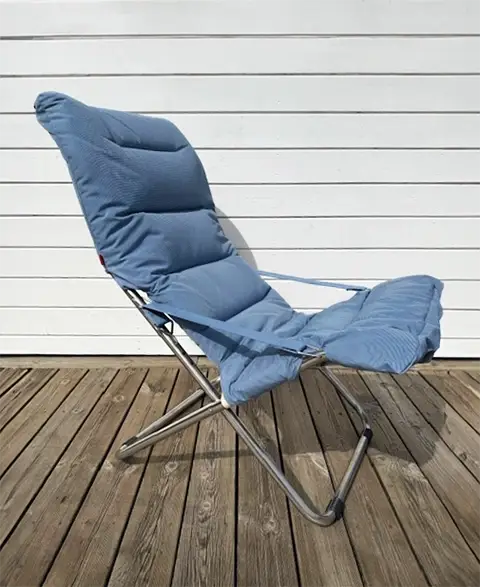 Fiesta soft alu solstol - dusty blue Fri frakt