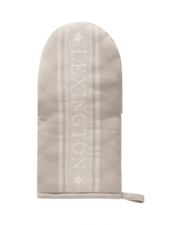 Nyhet Icons grytvante med jacquardstjärna - beige/white