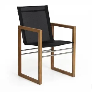 Bästa pris Vevi karmstol - teak/svart