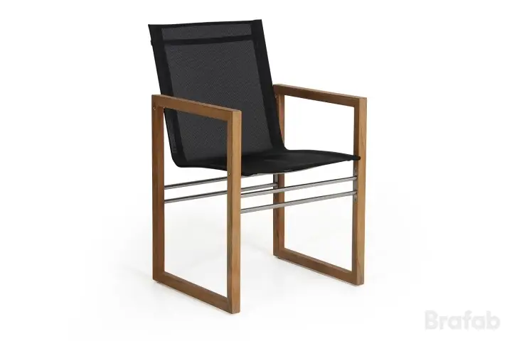 Bästa pris Vevi karmstol - teak/svart
