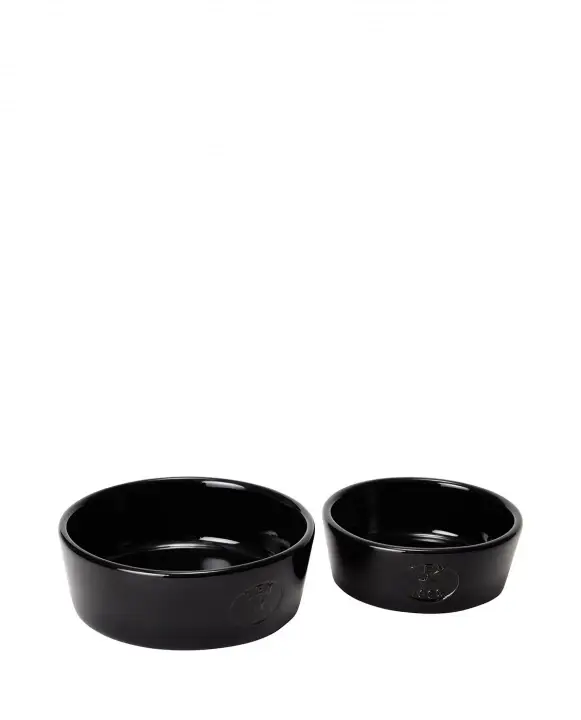 Terracotta mat-/vattenskål, 2 storlekar - black Köp online