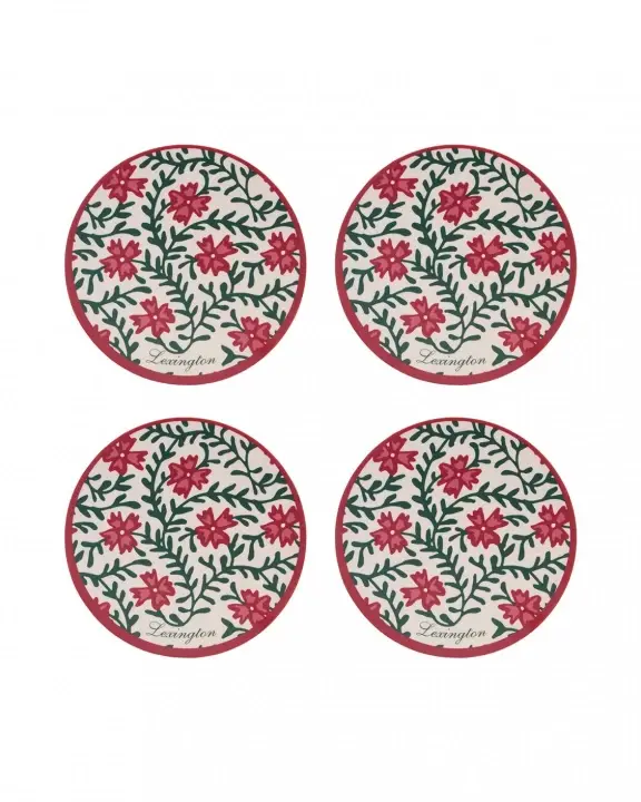 Snabb frakt Flower glasunderlägg, 4-pack - red/green/white