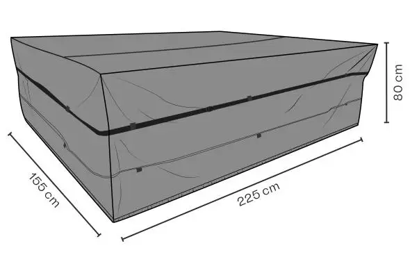 Möbelskydd matgrupp 225x155xH80 cm, andas - svart Billigare