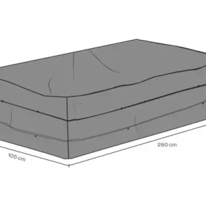Soffskydd 260x105xH70 cm, vattentätt - svart I lager