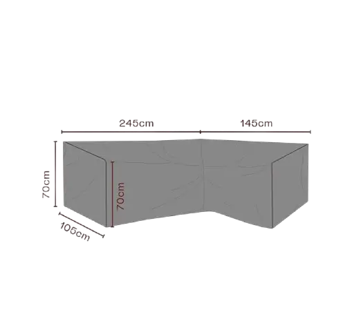 Endast idag Hörnsoffskydd L145/R245x105xH70 cm, andas - svart