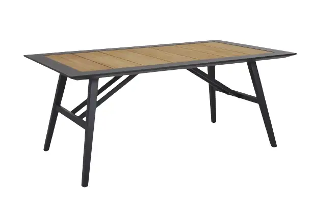Chios matbord 175x100 H73 cm - svart/teak Populärt val