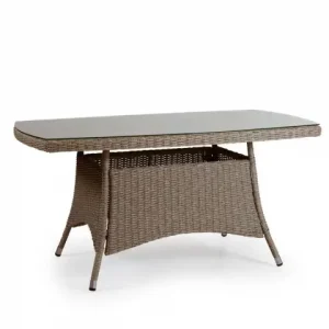 Ashfield soffbord 140x80 - beige/glas Nyhet