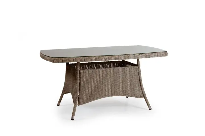 Ashfield soffbord 140x80 - beige/glas Nyhet