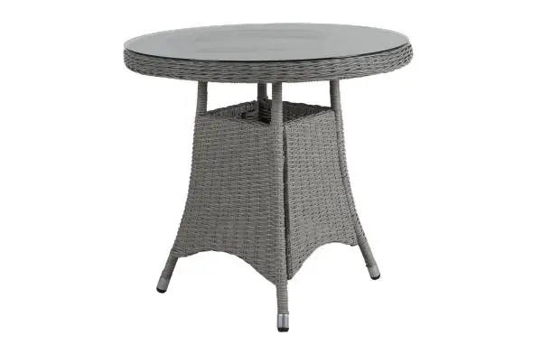 Kampanjpris Hornbrook matbord Ø 80 H73 cm - grå/glas