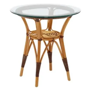 Tony sidobord Ø 60 cm - antik/glas Snabb frakt