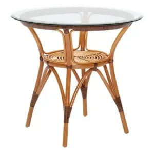 Tony cafébord Ø 80 cm - antik/glas Expressleverans