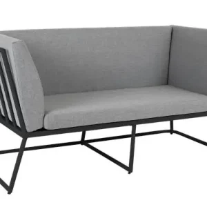 Vence 2-sits soffa - svart/pearl grey dyna Handla nu