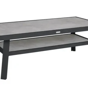 Begränsat antal Samvaro soffbord låg, 140x70 H50 cm - antracit/glas