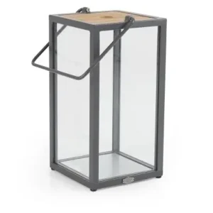 Begränsat antal Zalongo ljuslykta - teak/grå