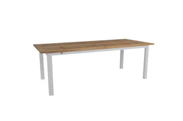 Rabatter Lyon bord förlängningsbart 224-324x92 H76 cm - light grey/teak