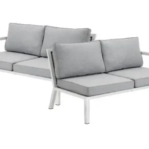 Belfort 2-sits avslut HV byggbar - vit/pearl grey dyna Endast denna vecka