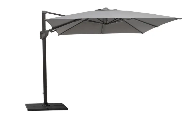 Hyde luxe tilt parasoll 3x3 m - grey Billigare