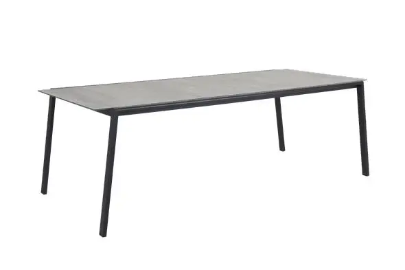 risnedsättning Lyra matbord 220x100 H73 cm - svart/glas